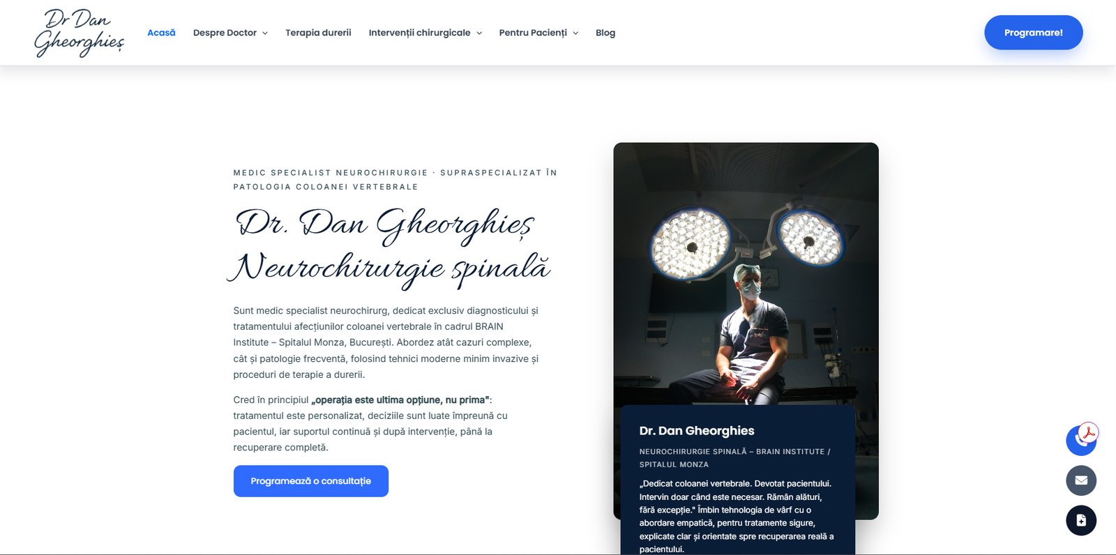 Website profesional Dan Gheorghieș